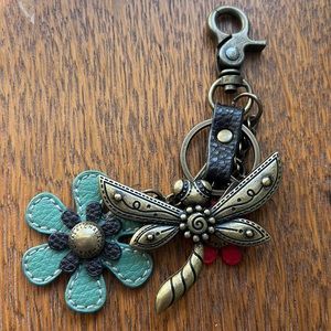 New Chala Brass and Vegan Leather Keychain/purse decor